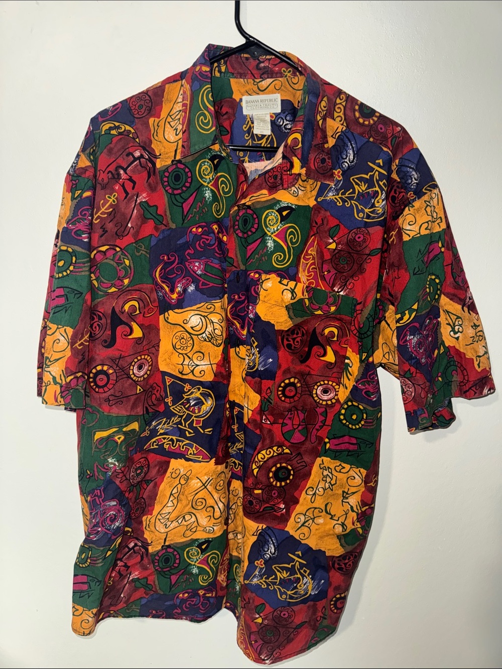 Banana Republic Multicolor Patchwork Button-Down Shirt